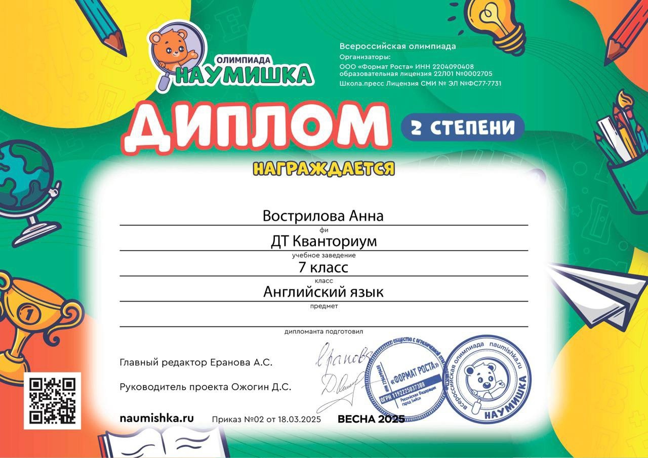 Наши достижения.